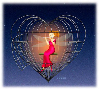 tin in a birdcage